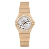 Front Full View Of OMEGA 123.55.27.20.05.002 Yellow Gold Watch Display Model Condition Excellent