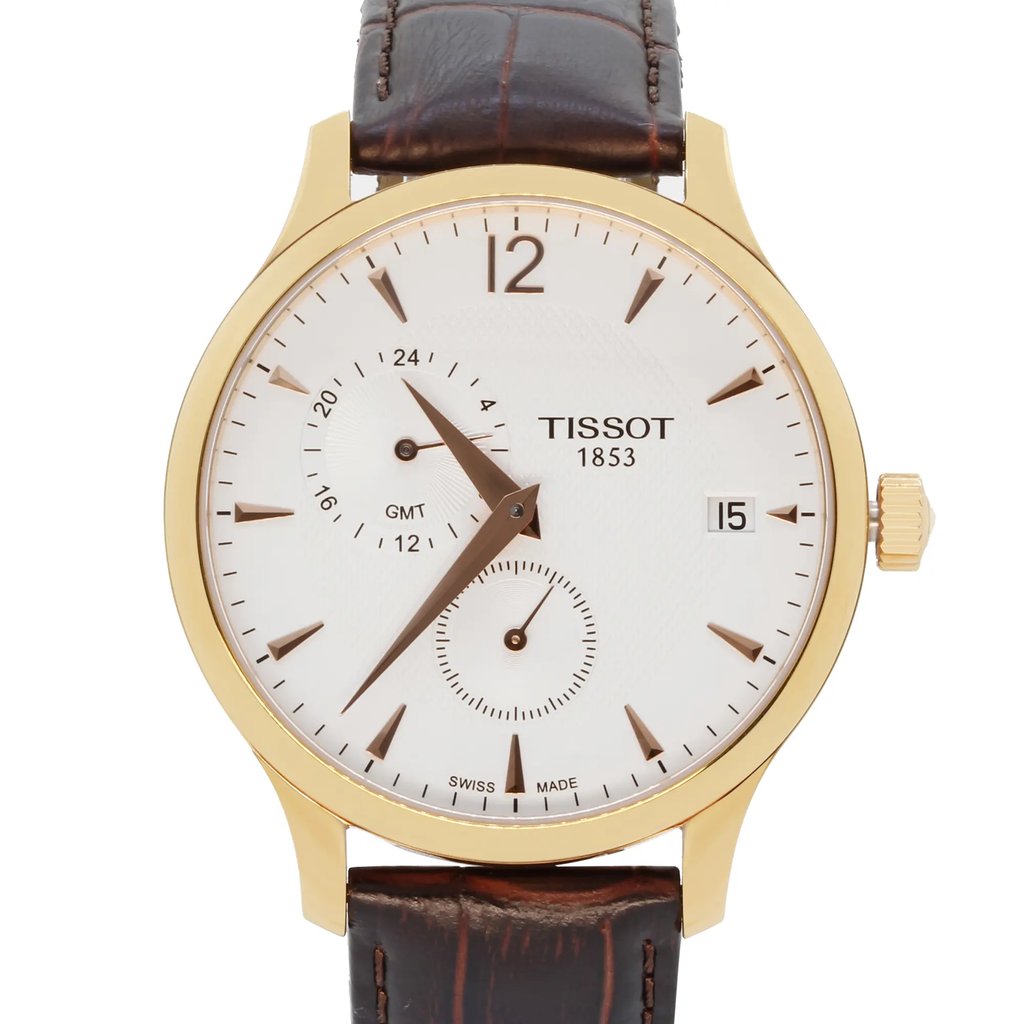 Up Close Front Facing Picture Of Tissot T063.639.36.037.00 Stainless Steel Watch Pre Owned Condition