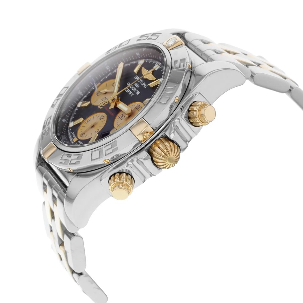 View Of Crown Facing Side Of Breitling IB011012/B968-TT Stainless Steel Watch Pre Owned Condition