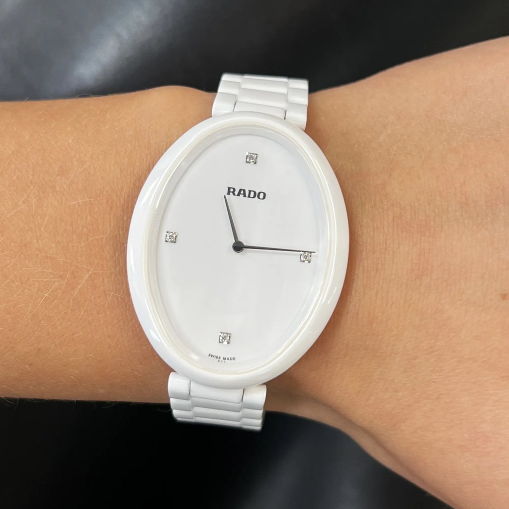 Front Full View Of Rado R53093722 Ceramic Watch Unworn Condition {Product Condition}