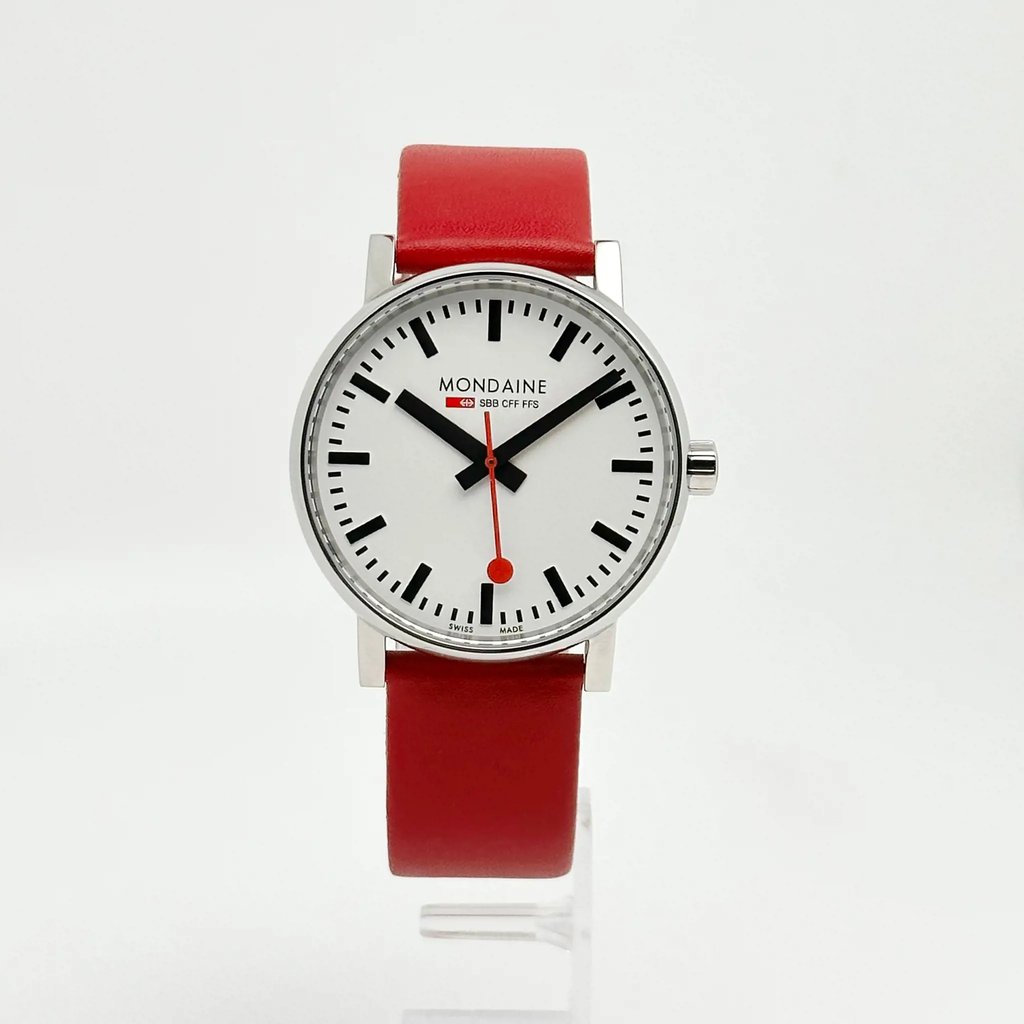 Front Full View Of Mondaine MSE.30210.LC Stainless Steel Watch Display Model Condition {Product Condition}