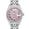 Up Close Front Facing Picture Of Rolex 179174 Stainless Steel Watch Pre Owned Condition