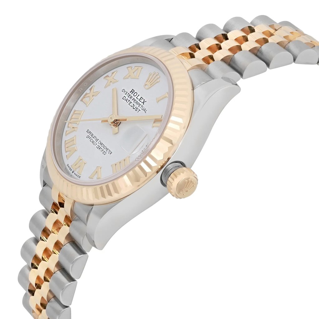 View Of Crown Facing Side Of Rolex 278273 Stainless Steel Watch New Condition