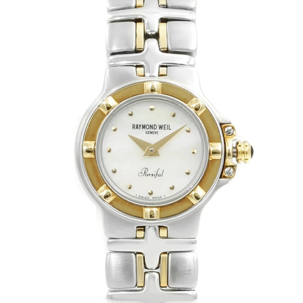 Up Close Front Facing Picture Of RAYMOND WEIL 9690/1 Stainless Steel Watch Pre Owned Condition