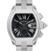 Up Close Front Facing Picture Of Cartier W62007X6 Stainless Steel Watch Pre Owned Condition