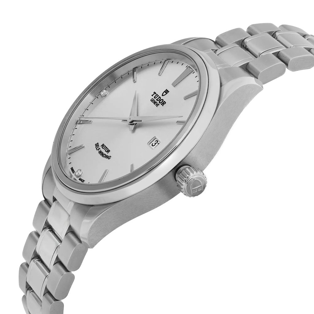 View Of Crown Facing Side Of TUDOR 12700-0003 Stainless Steel Watch Unworn Condition