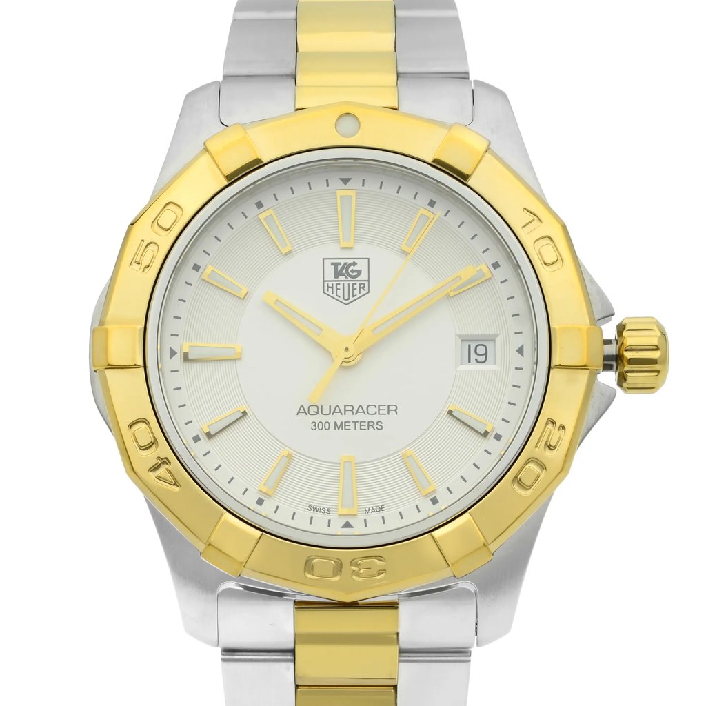 Up Close Front Facing Picture Of TAG Heuer WAP1120.BB0832 Stainless Steel Watch Pre Owned Condition