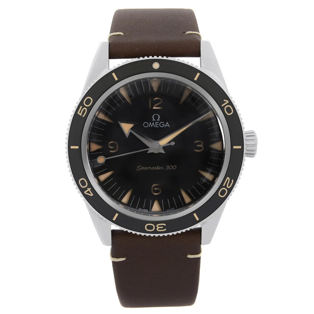 Front Full View Of OMEGA 234.32.41.21.01.001 Stainless Steel Watch Unworn Condition Excellent