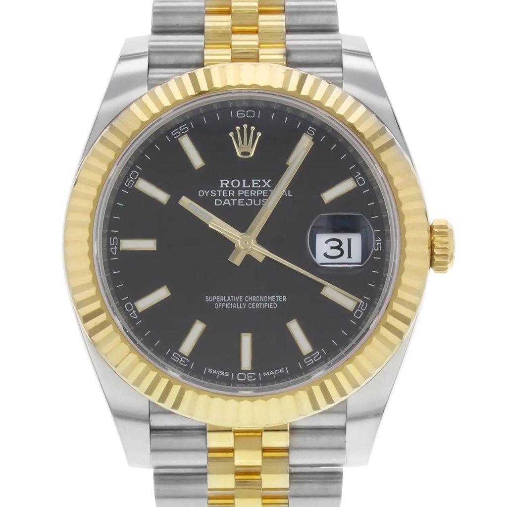 Up Close Front Facing Picture Of Rolex 126333 Stainless Steel Watch Unworn Condition