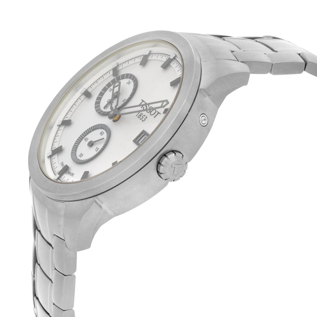 View Of Crown Facing Side Of Tissot T069.439.44.031.00 Titanium Watch Display Model Condition