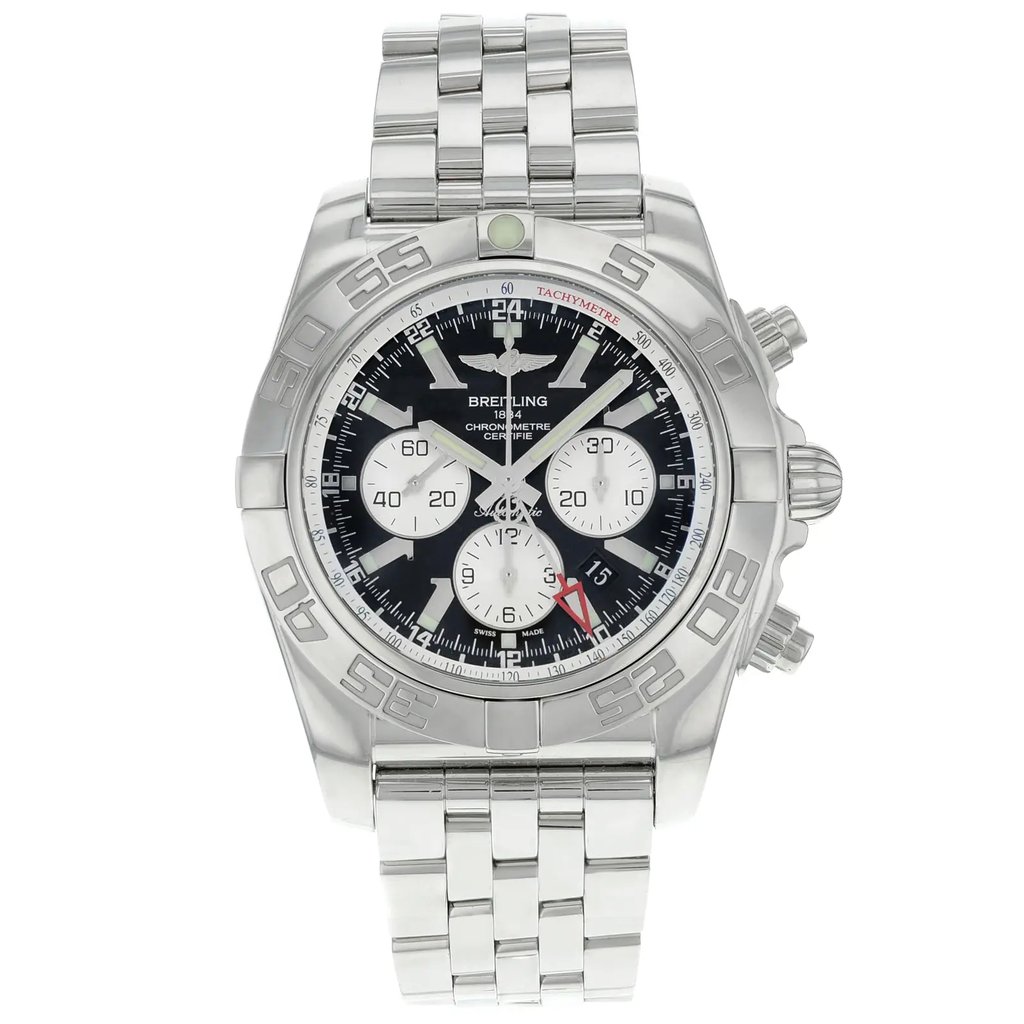 Front Full View Of Breitling AB041012/BA69-383A Stainless Steel Watch Display Model Condition {Product Condition}
