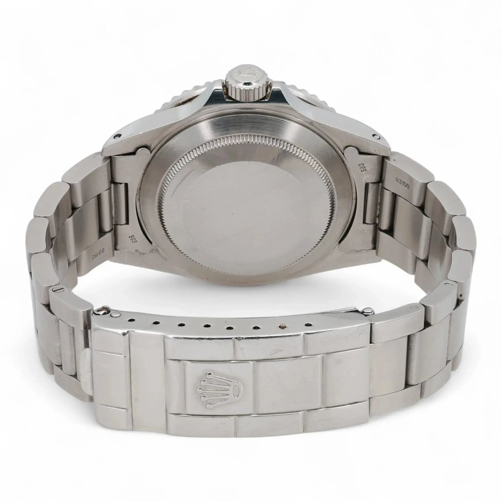 Back View Of Screwback Back Case And Closed Stainless Steel Band Of Rolex 16800 Watch Pre Owned Condition