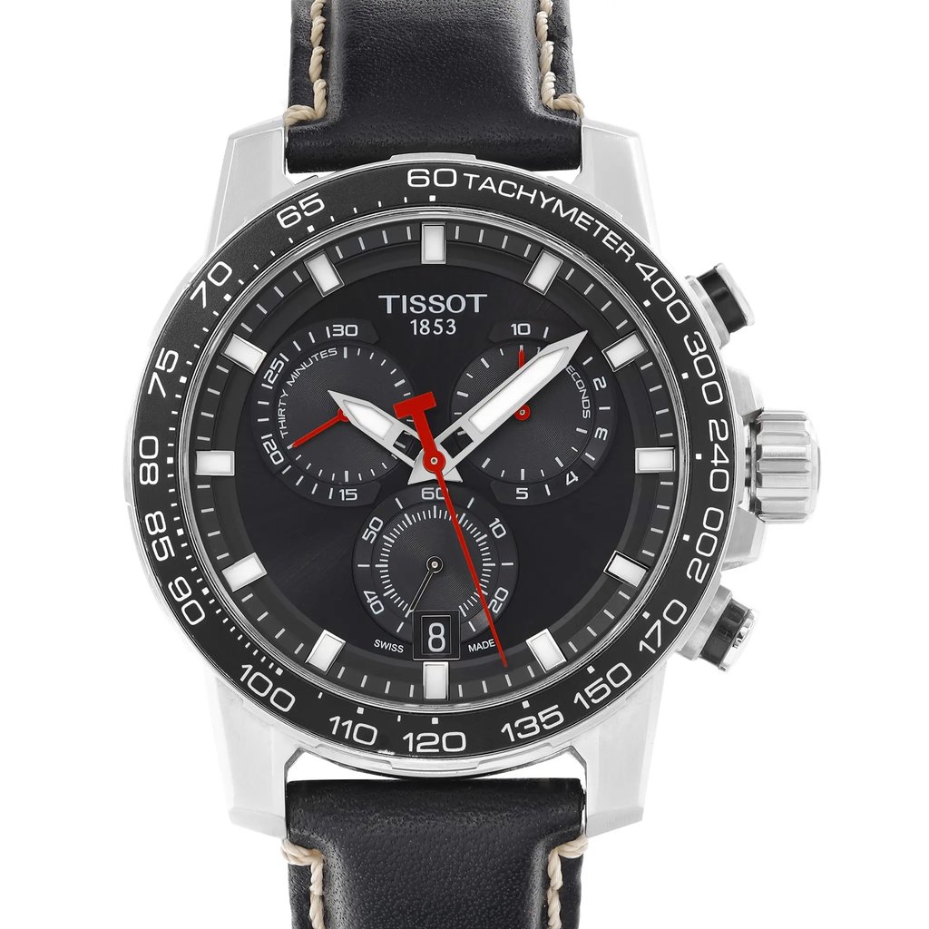 Up Close Front Facing Picture Of Tissot T1256171605100 Stainless Steel Watch Pre Owned Condition