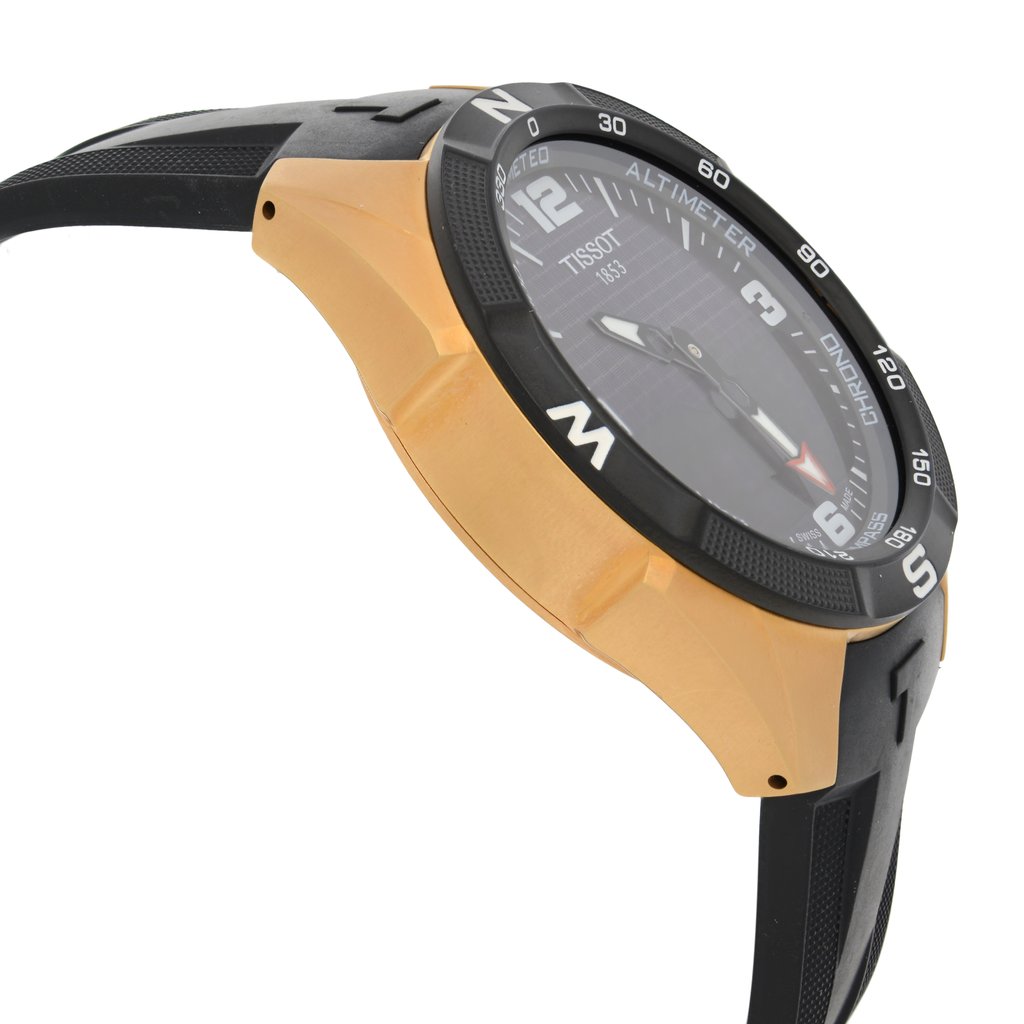 View Of Opposite Crown Facing Side Of Tissot T091.420.47.207.00 Titanium Watch New With Defects Condition