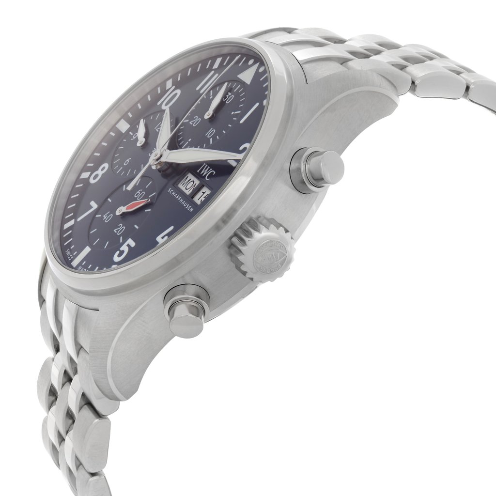 View Of Crown Facing Side Of IWC IW388102 Stainless Steel Watch Unworn Condition