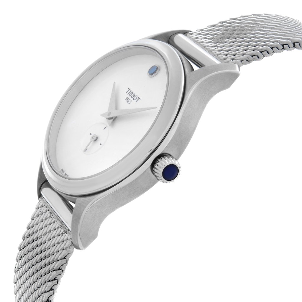 View Of Crown Facing Side Of Tissot T103.310.11.031.00 Stainless Steel Watch Display Model Condition
