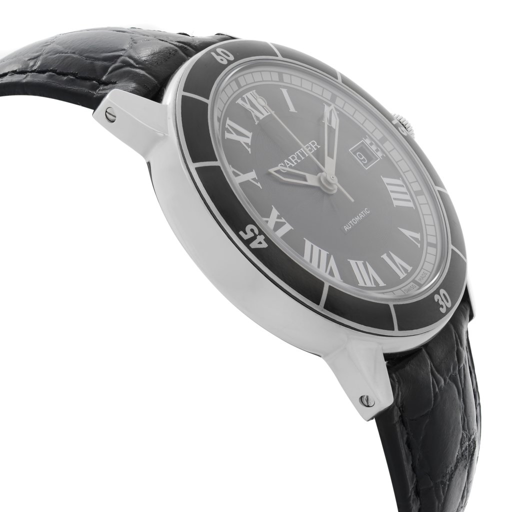 View Of Opposite Crown Facing Side Of Cartier WSRN0003 Stainless Steel Watch Pre Owned Condition