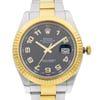 Up Close Front Facing Picture Of Rolex 116333BKAO Stainless Steel Watch Pre Owned Condition