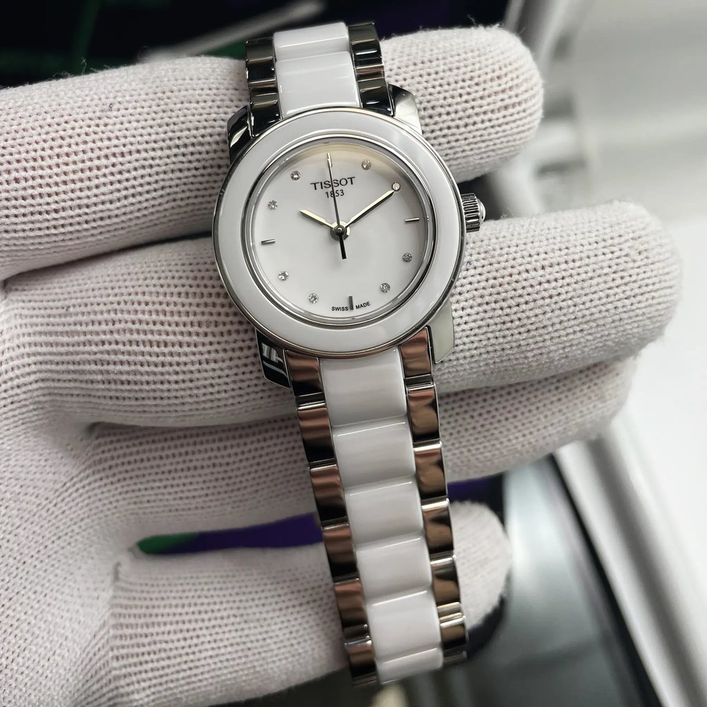 Front Full View Of Tissot T064.210.22.016.00 Stainless Steel Watch Display Model Condition {Product Condition}