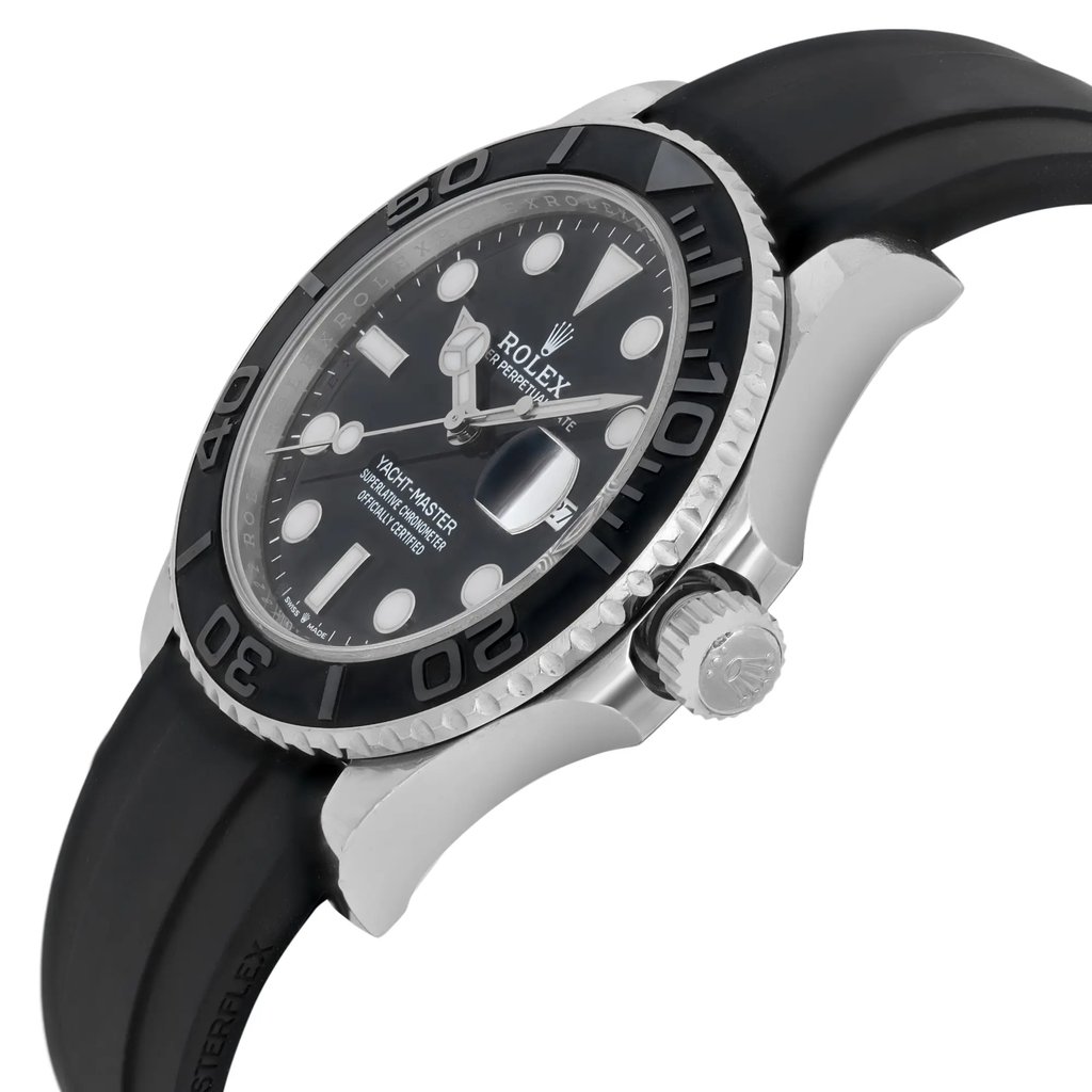 View Of Crown Facing Side Of Rolex 226659 White Gold Watch Pre Owned Condition
