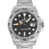 Up Close Front Facing Picture Of Rolex 216570 bk Stainless Steel Watch Unworn Condition