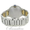 Back View Of {Caseback} Back Case And Closed Stainless and Solid Gold Band Of Cartier W69009Z3 Watch Unworn Condition