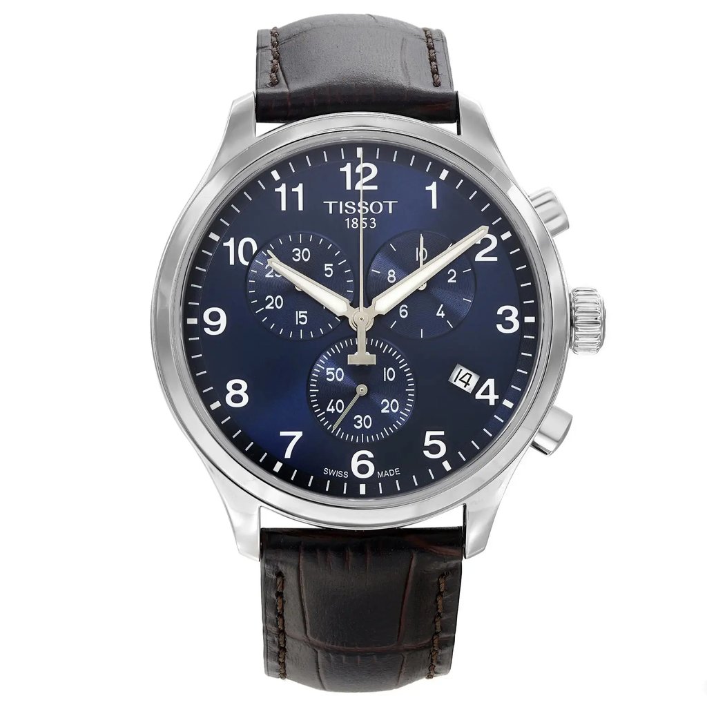 Front Full View Of Tissot T111.417.37.441.03 Stainless Steel Watch Pre Owned Condition Good