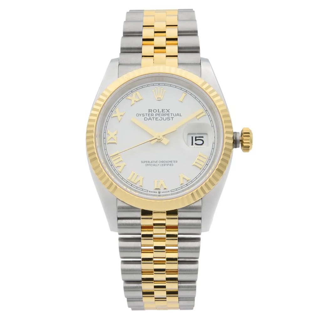 Front Full View Of Rolex 126233 Stainless Steel Watch Display Model Condition {Product Condition}