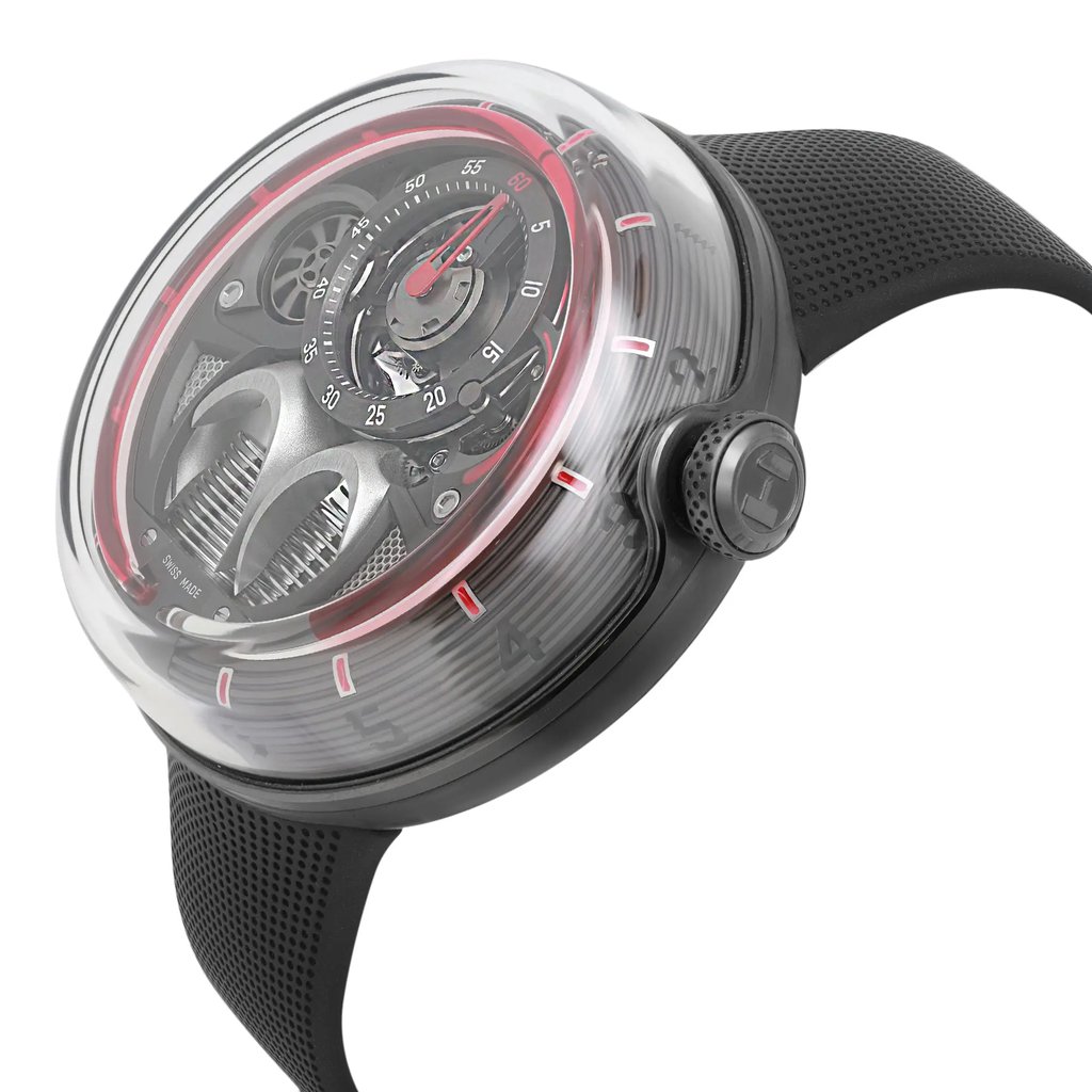 View Of Crown Facing Side Of HYT H02022-A Stainless Steel Watch Unworn Condition