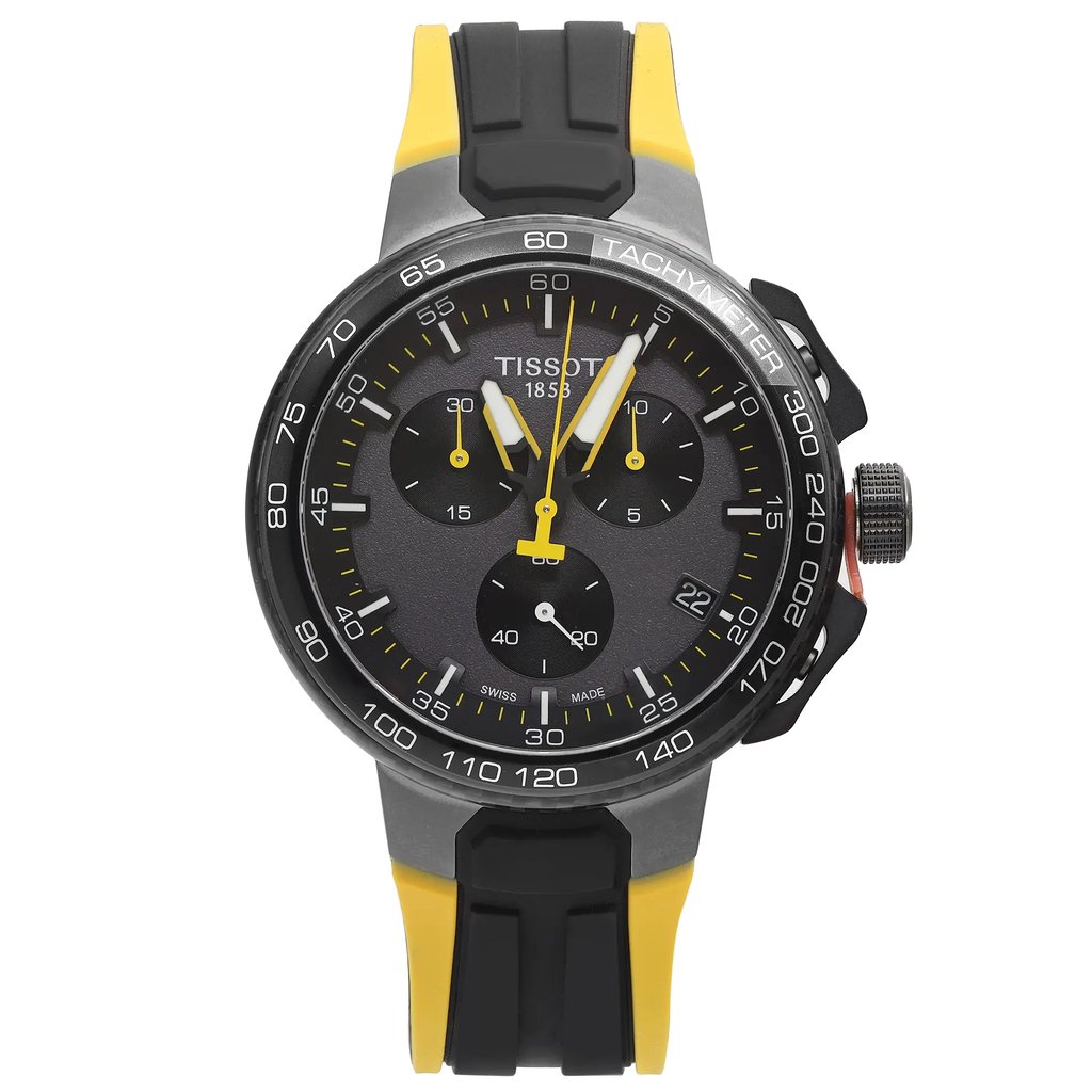 Front Full View Of Tissot T111.417.37.441.00 Stainless Steel Watch Pre Owned Condition Good