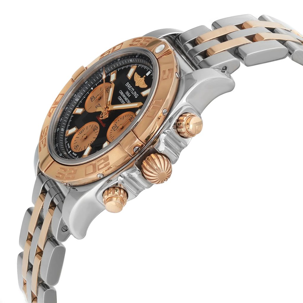 View Of Crown Facing Side Of Breitling CB014012/BA53-378C Stainless Steel Watch Pre Owned Condition