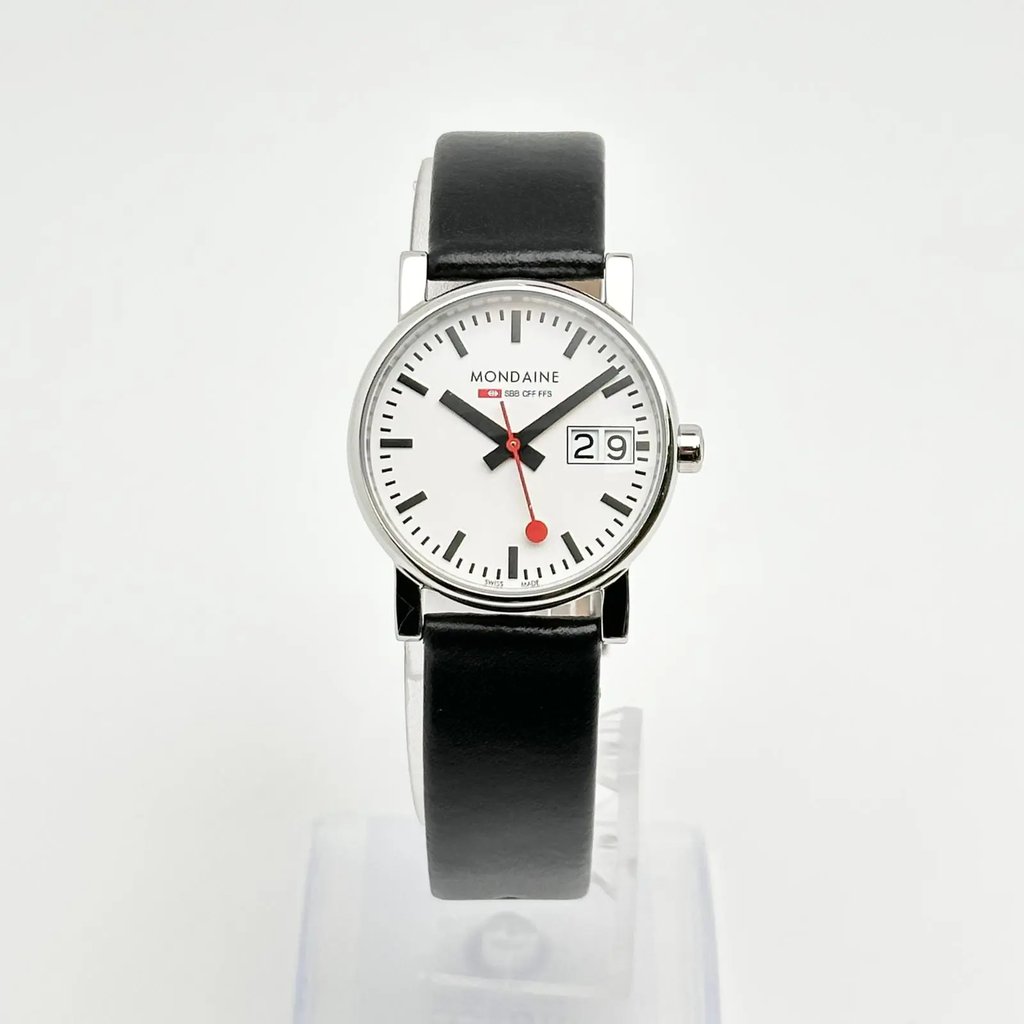 Front Full View Of Mondaine A669.30305.11SBB Stainless Steel Watch Display Model Condition {Product Condition}
