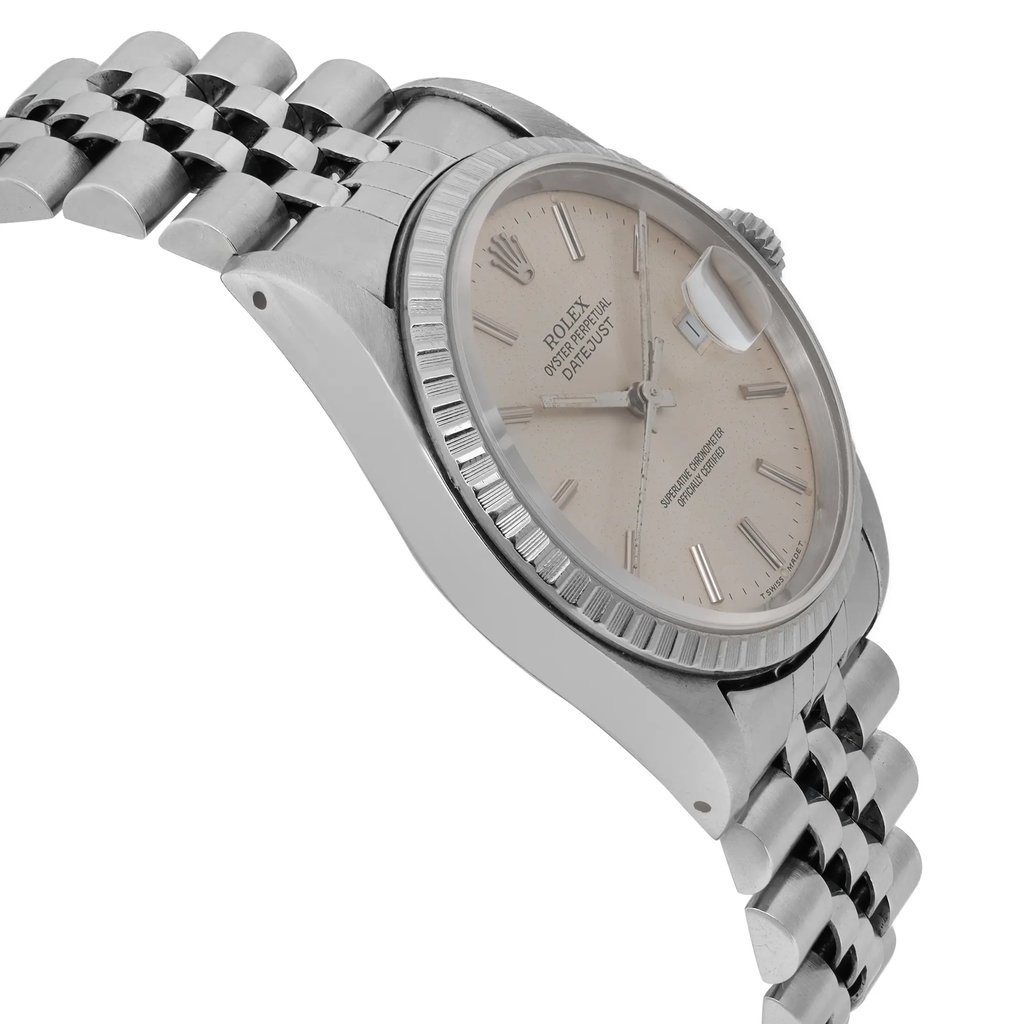 View Of Opposite Crown Facing Side Of Rolex 16220 Stainless Steel Watch Pre Owned Condition