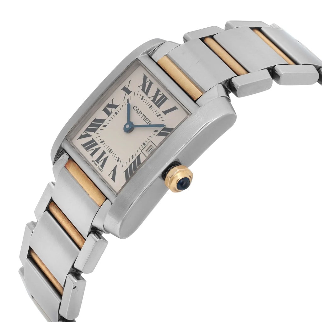 View Of Crown Facing Side Of Cartier W51012Q4 Stainless Steel Watch Pre Owned Condition