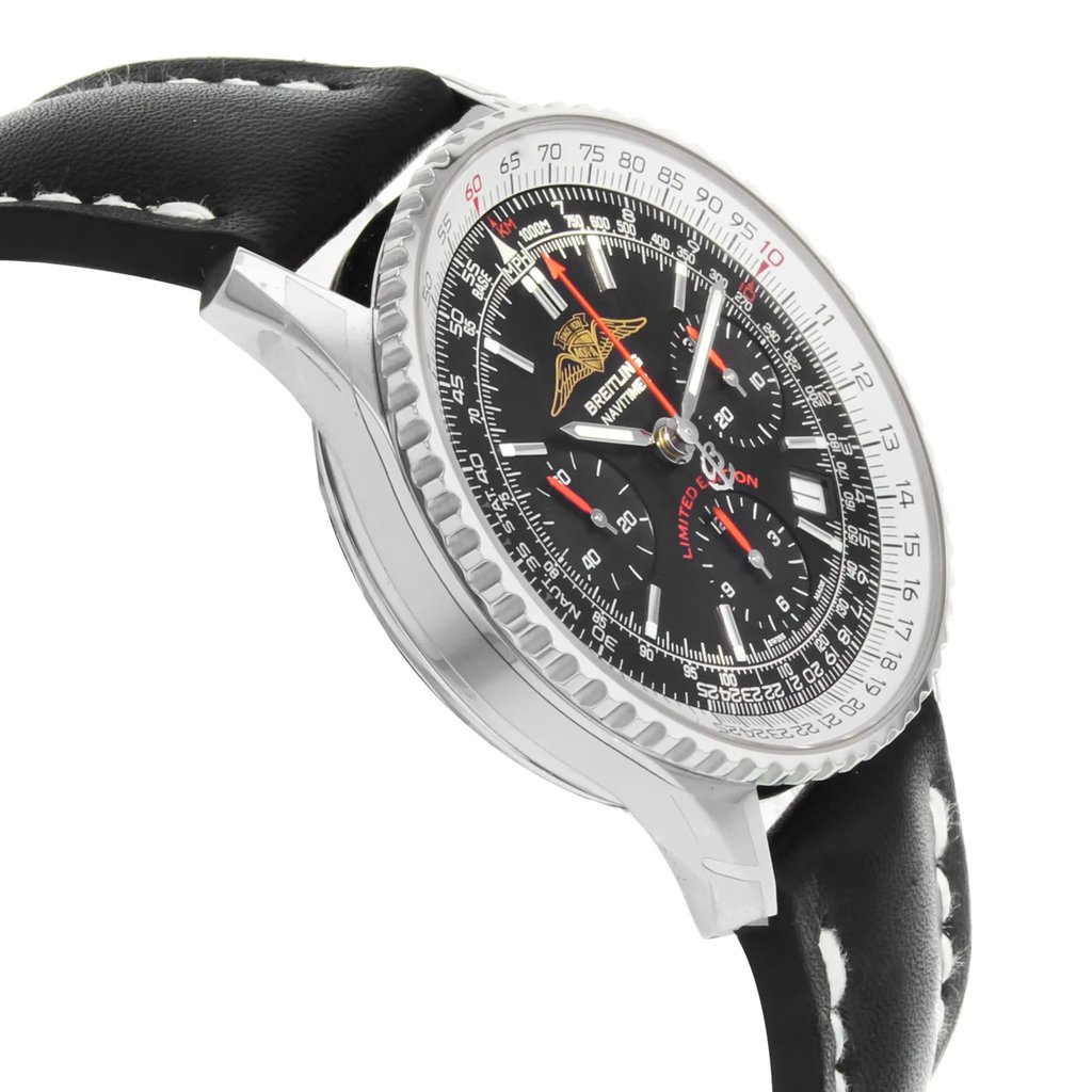 View Of Opposite Crown Facing Side Of Breitling A233222P/BD70-435X Stainless Steel Watch Display Model Condition
