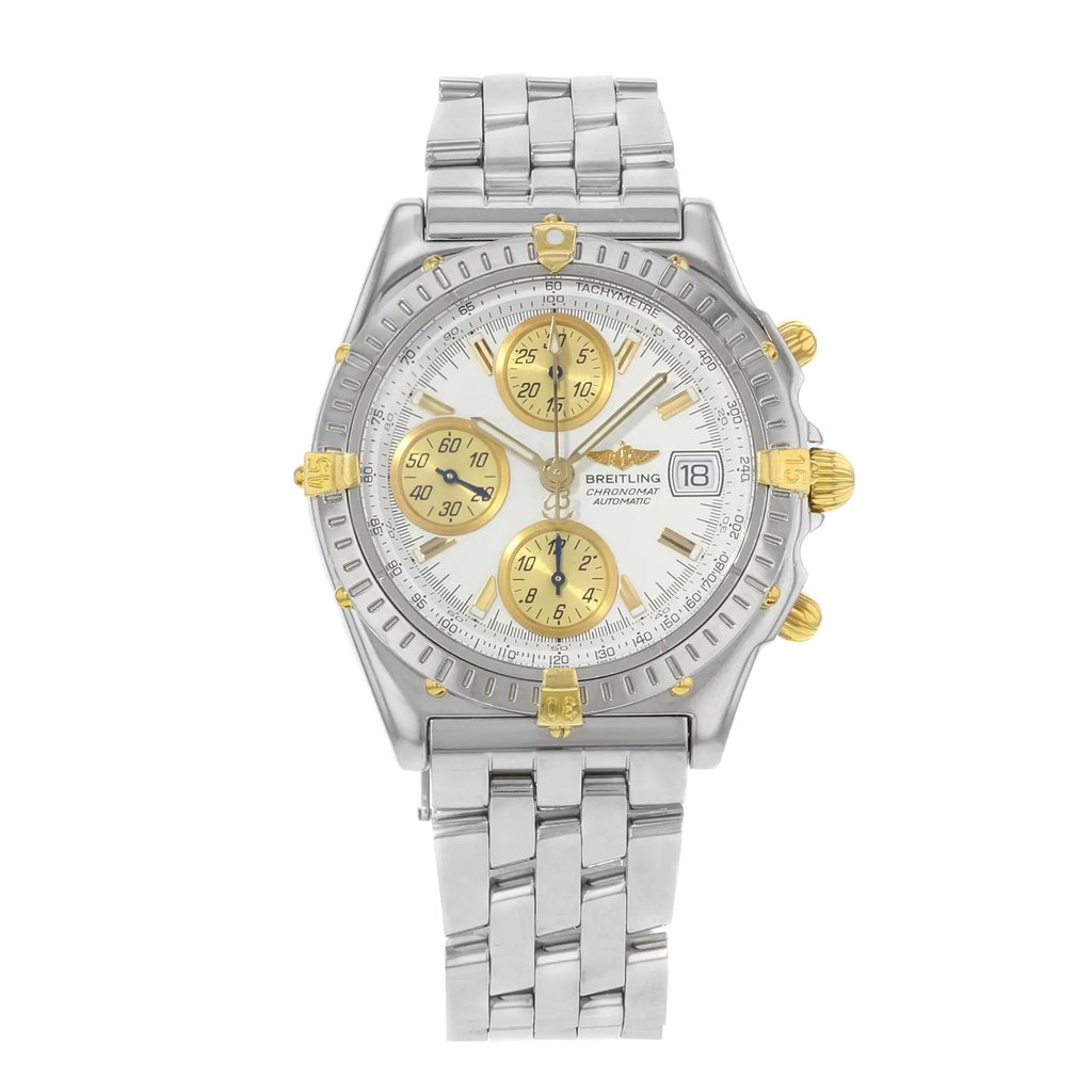 Front Full View Of Breitling B130503.1 Stainless Steel Watch Pre Owned Condition {Product Condition}