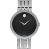 Up Close Front Facing Picture Of Movado 0607057 Stainless Steel Watch Pre Owned Condition