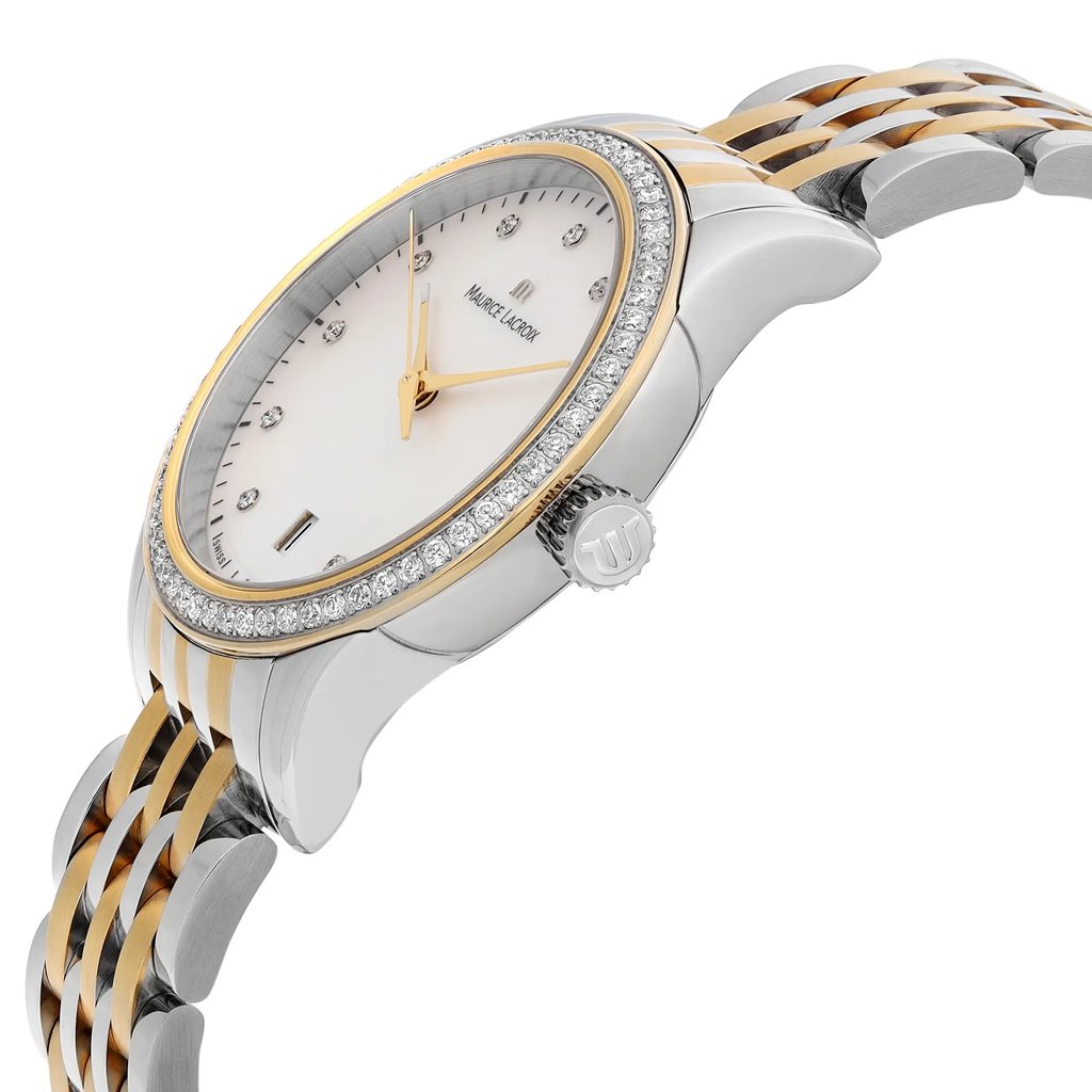 View Of Crown Facing Side Of Maurice Lacroix LC1026-PVY23-170 Stainless Steel Watch Unworn Condition