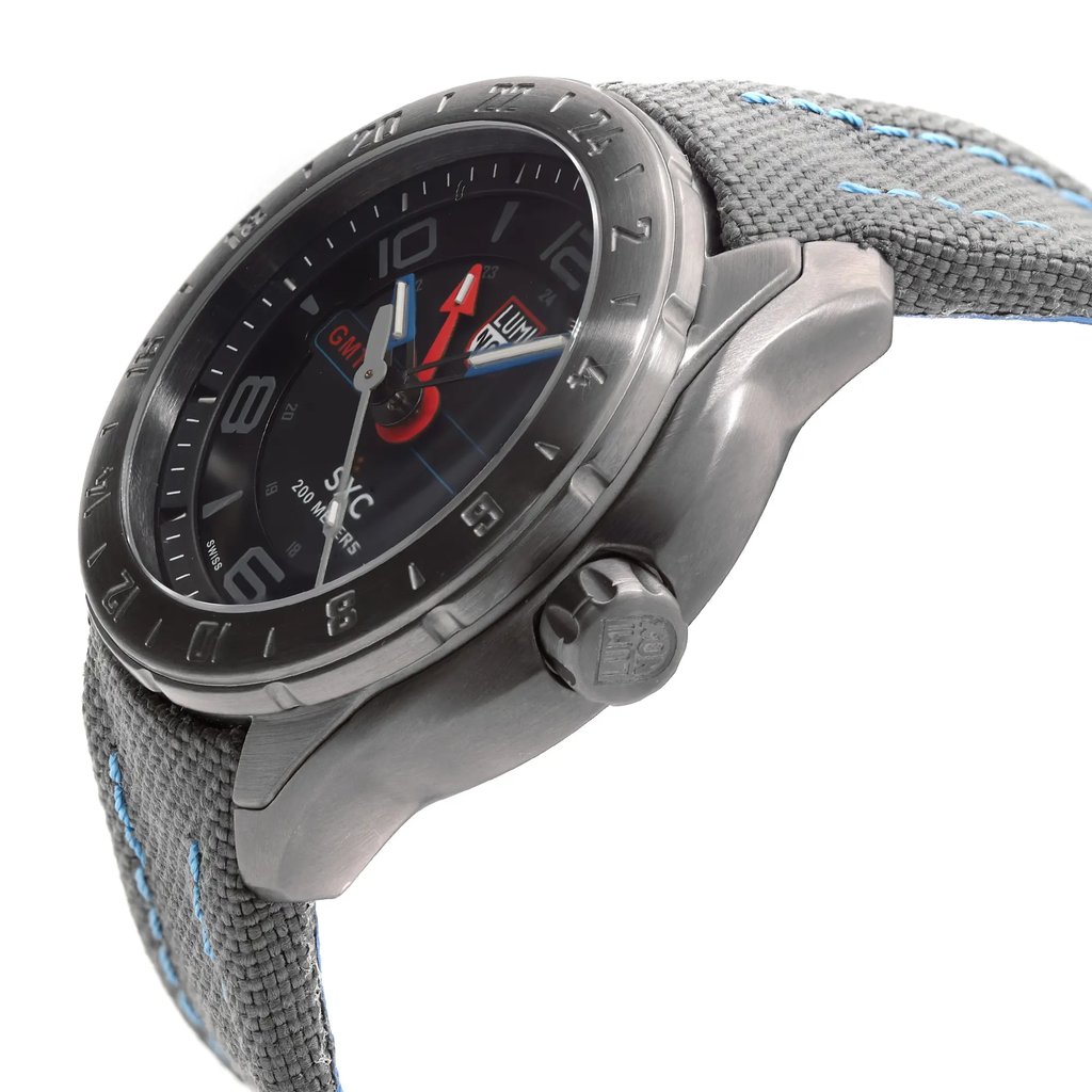 View Of Crown Facing Side Of Luminox XX.5121.GN Stainless Steel Watch Pre Owned Condition