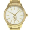 Up Close Front Facing Picture Of Tory Burch TB1200 Stainless Steel Watch Pre Owned Condition