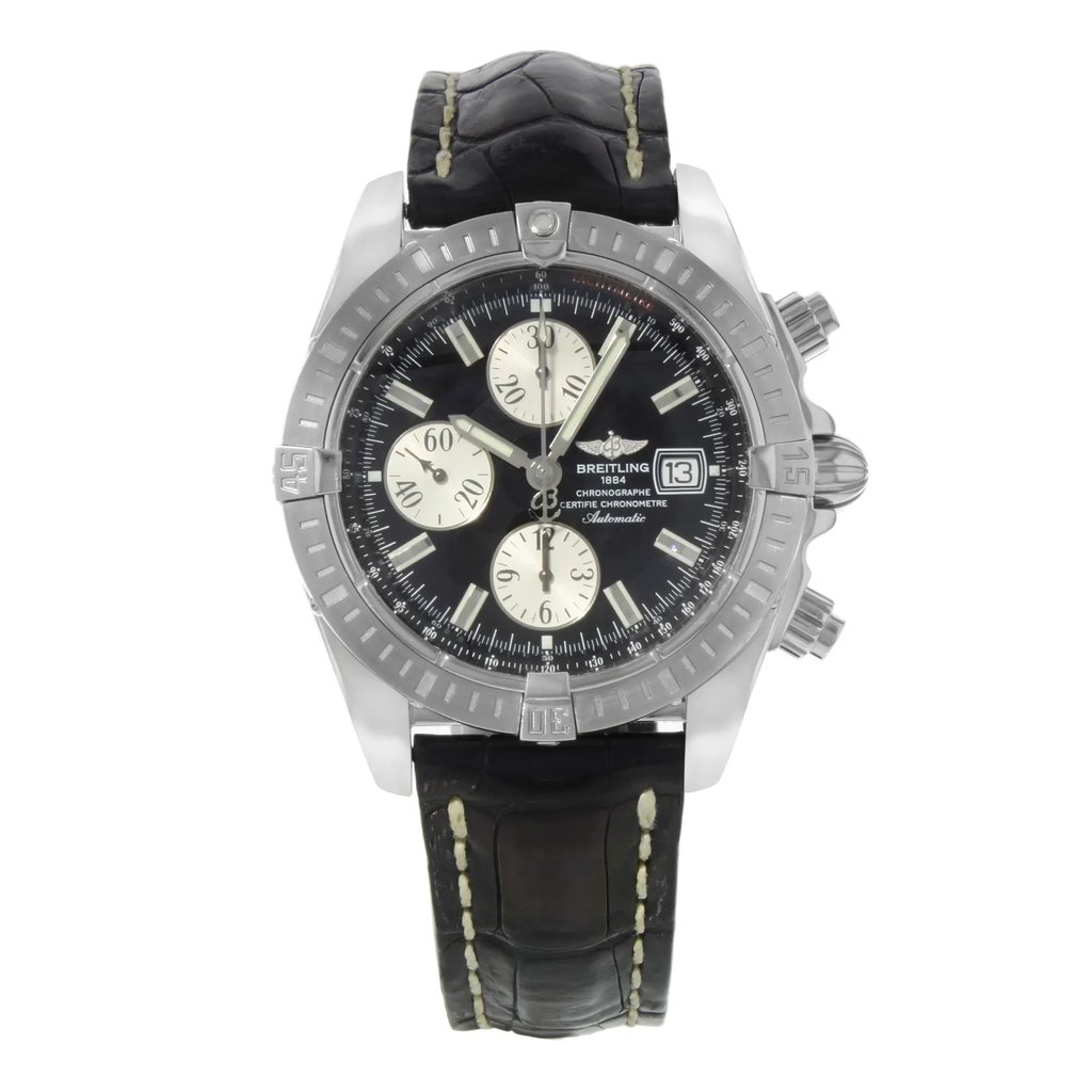 Front Full View Of Breitling A1335611/B719-1CD Stainless Steel Watch Pre Owned Condition {Product Condition}
