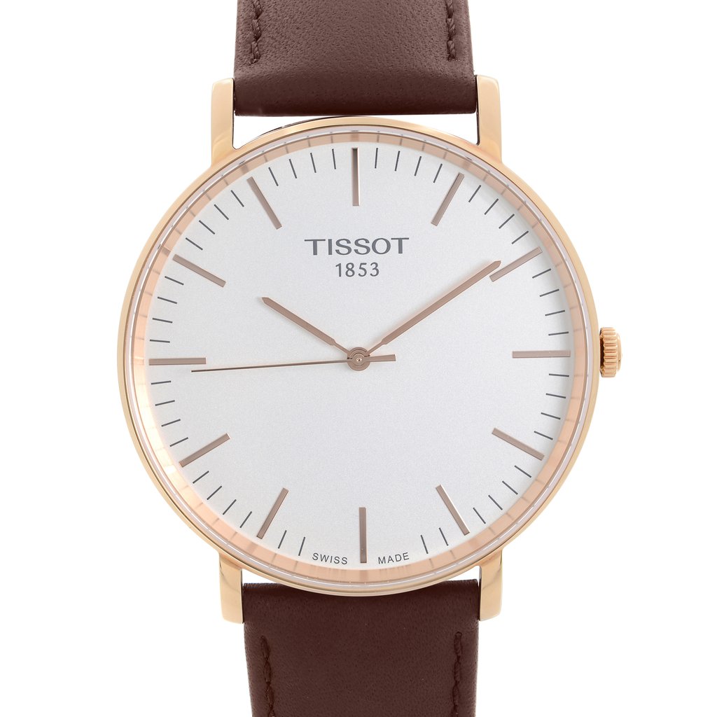 Up Close Front Facing Picture Of Tissot T109.610.36.031.00 Stainless Steel Watch Display Model Condition