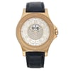 An image of a Wristwatch by Super Master. This Pre Owned item is designed for Men, featuring a Dress/Formal style. It has a Quartz movement and an Analog display with a Silver dial color. The indices include 12-Hour Dial,Roman Numerals. The band is made of Leather and the case is made of Stainless Steel. The watch has a Round shape with a case size of 48 mm and a case thickness of 12 mm.
