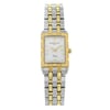 An image of a Wristwatch by RAYMOND WEIL. This Display Model item is designed for Women, featuring a Casual style. It has a Quartz movement and an Analog display with a White Mother Of Pearl dial color. The indices include 12-Hour Dial,Diamond Markers. The band is made of Stainless Steel and the case is made of Stainless Steel. The watch has a Rectangle shape with a case size of 18 mm and a case thickness of 7 mm.