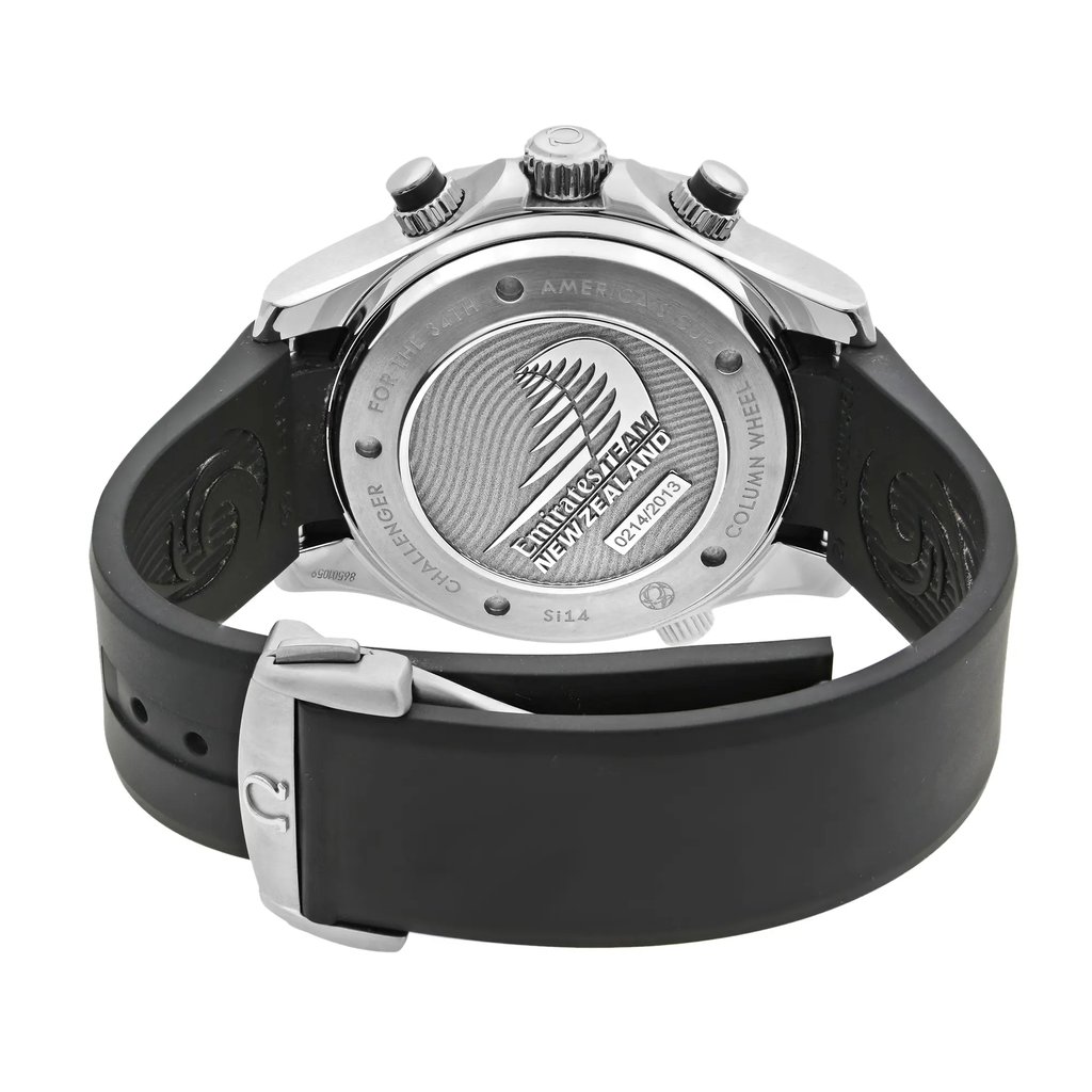 Back View Of {Caseback} Back Case And Closed Rubber Band Of OMEGA 212.32.44.50.01.001 Watch Pre Owned Condition