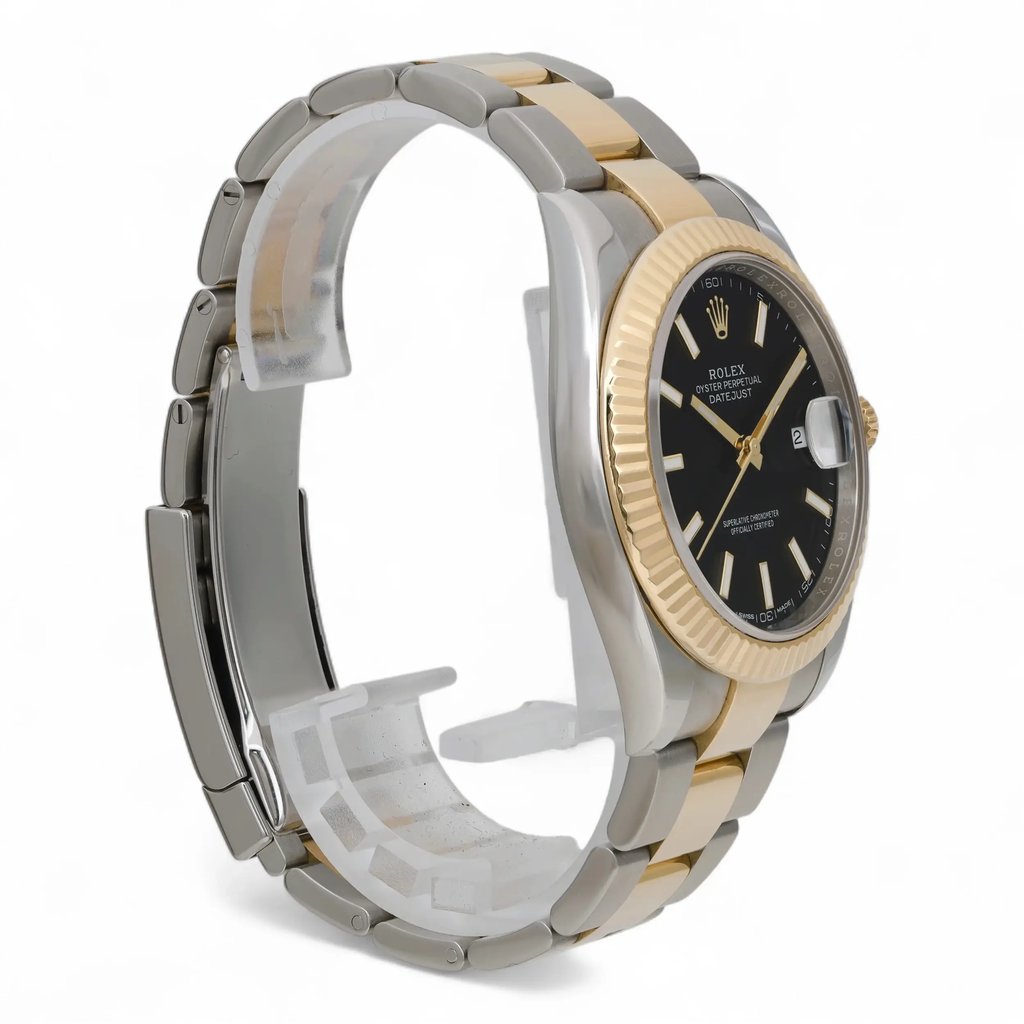 View Of Opposite Crown Facing Side Of Rolex 126333 Stainless Steel Watch Pre Owned Condition