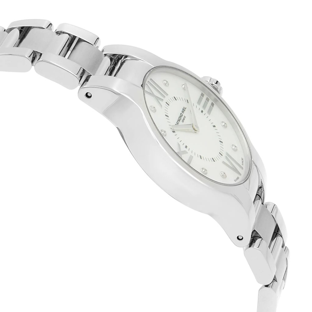 View Of Opposite Crown Facing Side Of RAYMOND WEIL 5932-ST-00995 Stainless Steel Watch Pre Owned Condition