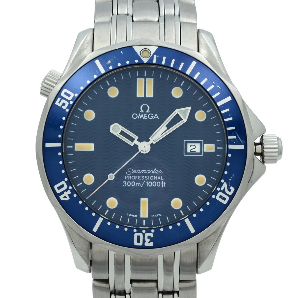 Front Full View Of OMEGA 2541.80.00 Stainless Steel Watch Pre Owned Condition {Product Condition}