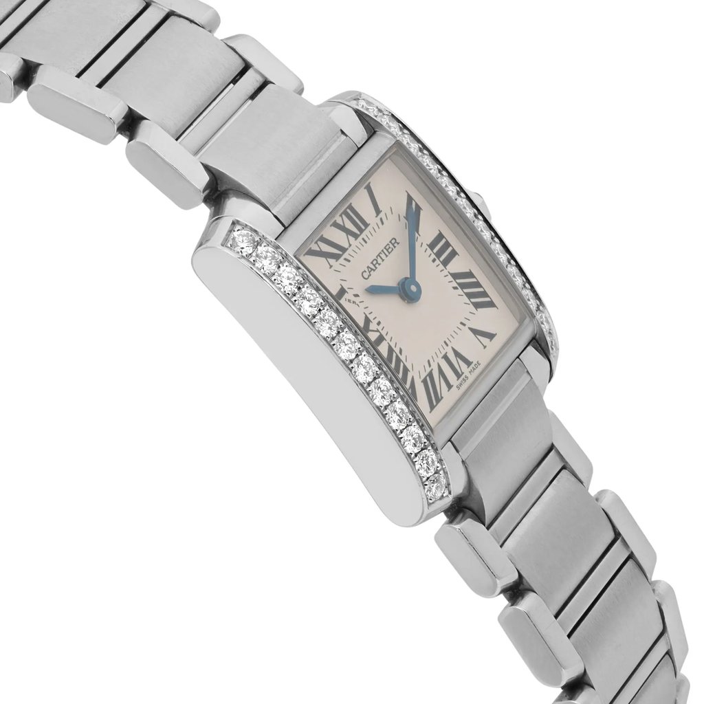View Of Opposite Crown Facing Side Of Cartier W4TA0008 Stainless Steel Watch Pre Owned Condition