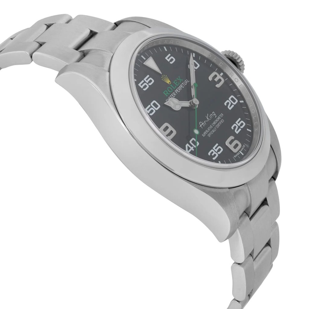 View Of Opposite Crown Facing Side Of Rolex 116900 Stainless Steel Watch Pre Owned Condition